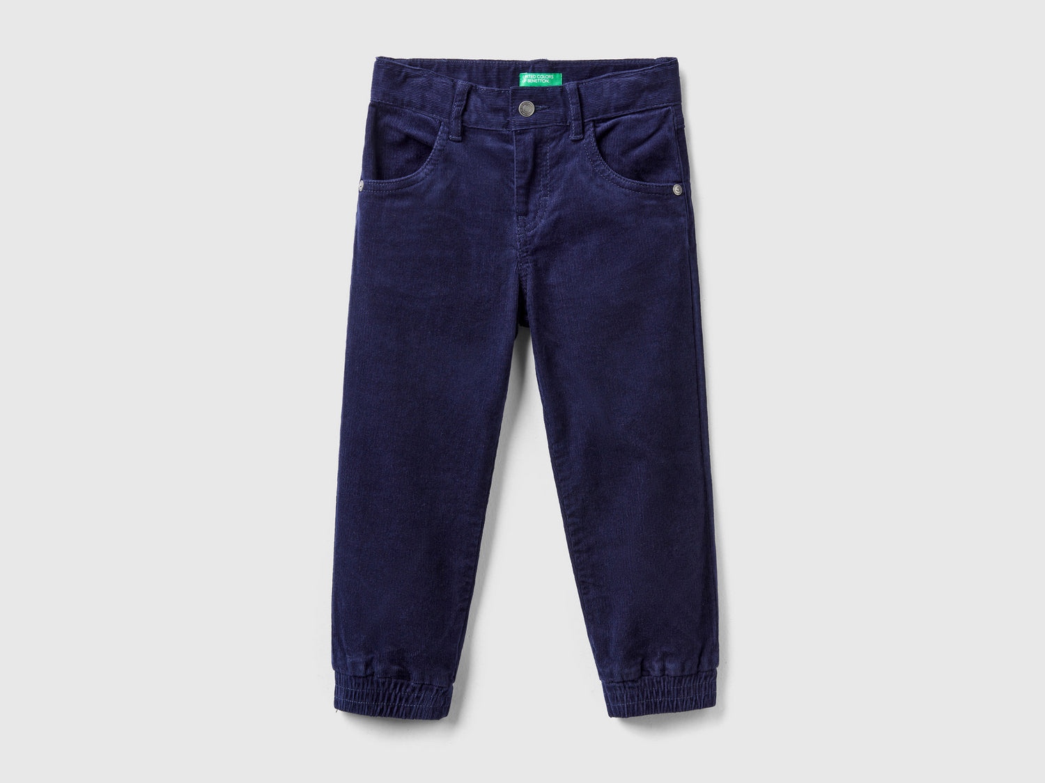 Pantaloni in velluto stretch da bimbo blu scuro | Benetton Outlet