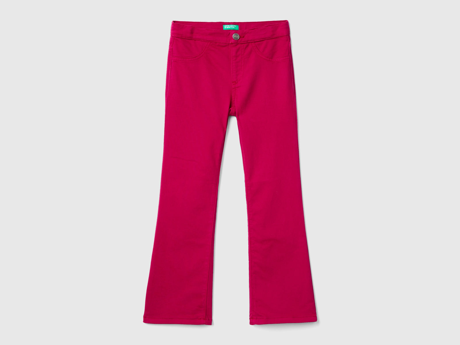 Pantalones acampanados elásticos da bambina ciclamino | Benetton Outlet