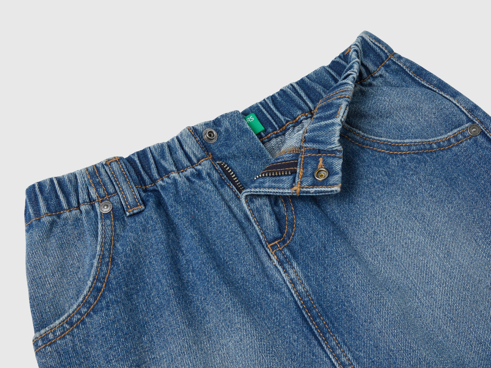 Minigonna di jeans da bambina azzurro 3 | Benetton Outlet