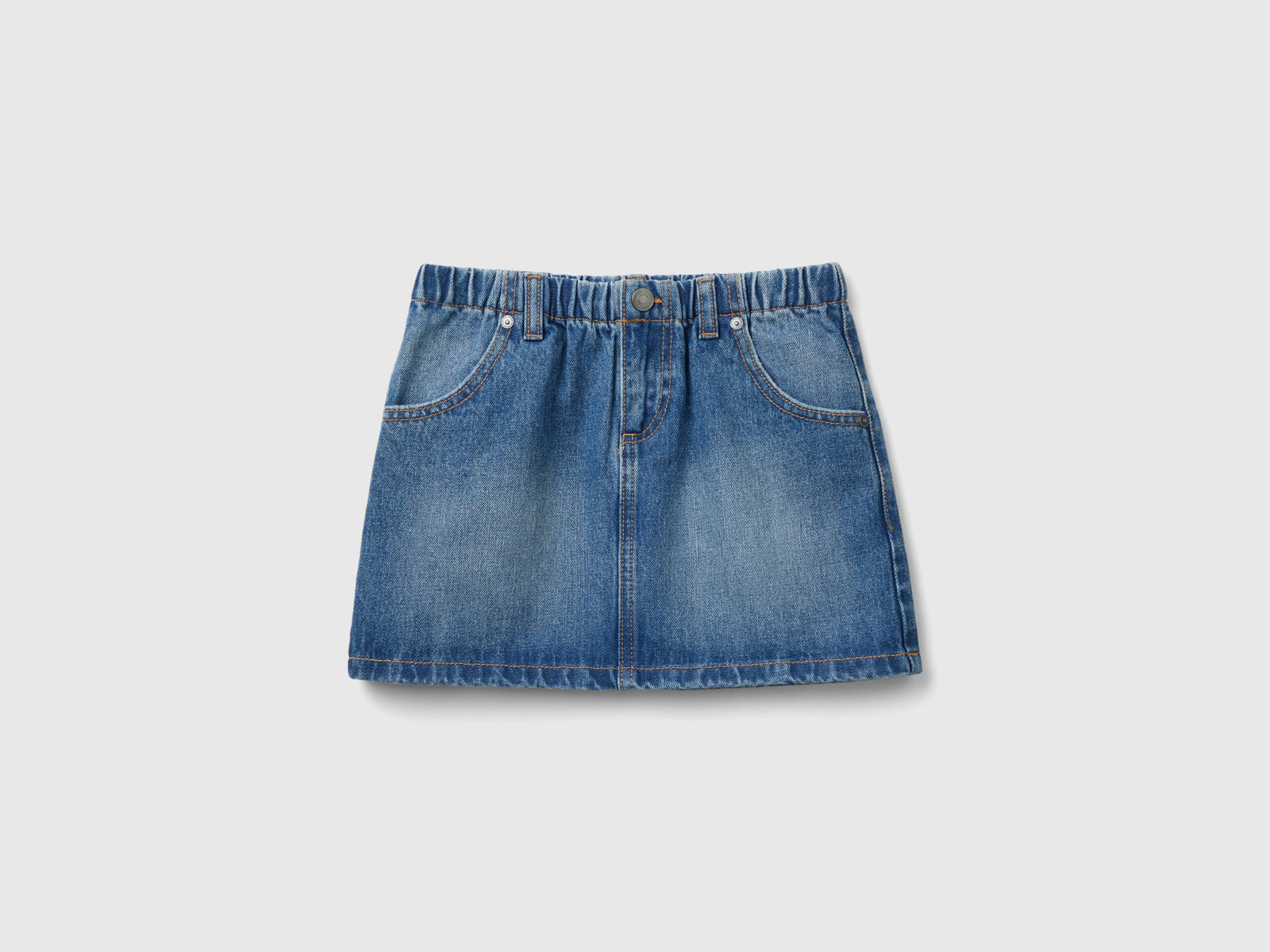 Minigonna di jeans da bambina azzurro | Benetton Outlet