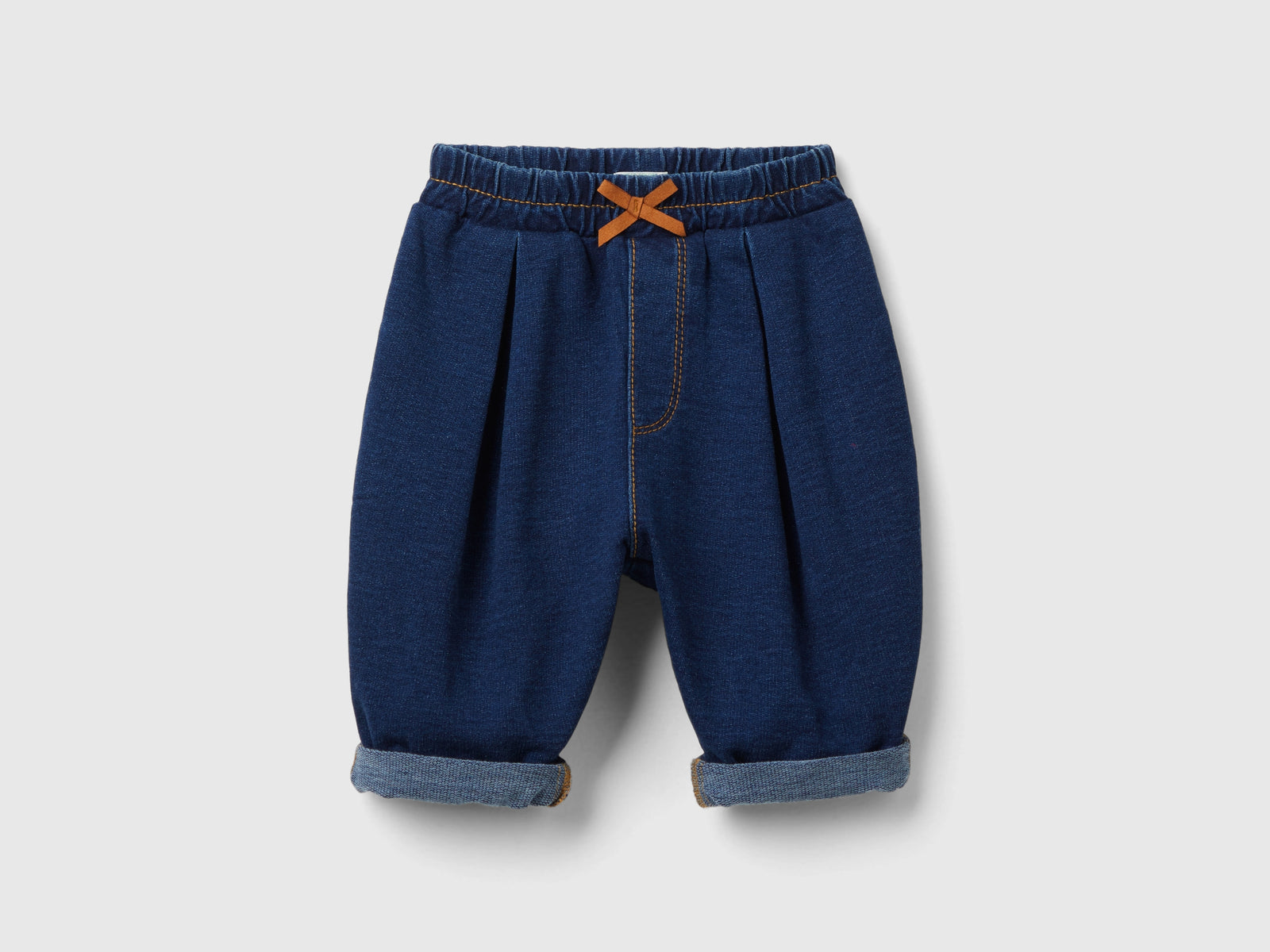 Denim-effect sweatpants da neonato blu scuro | Benetton Outlet