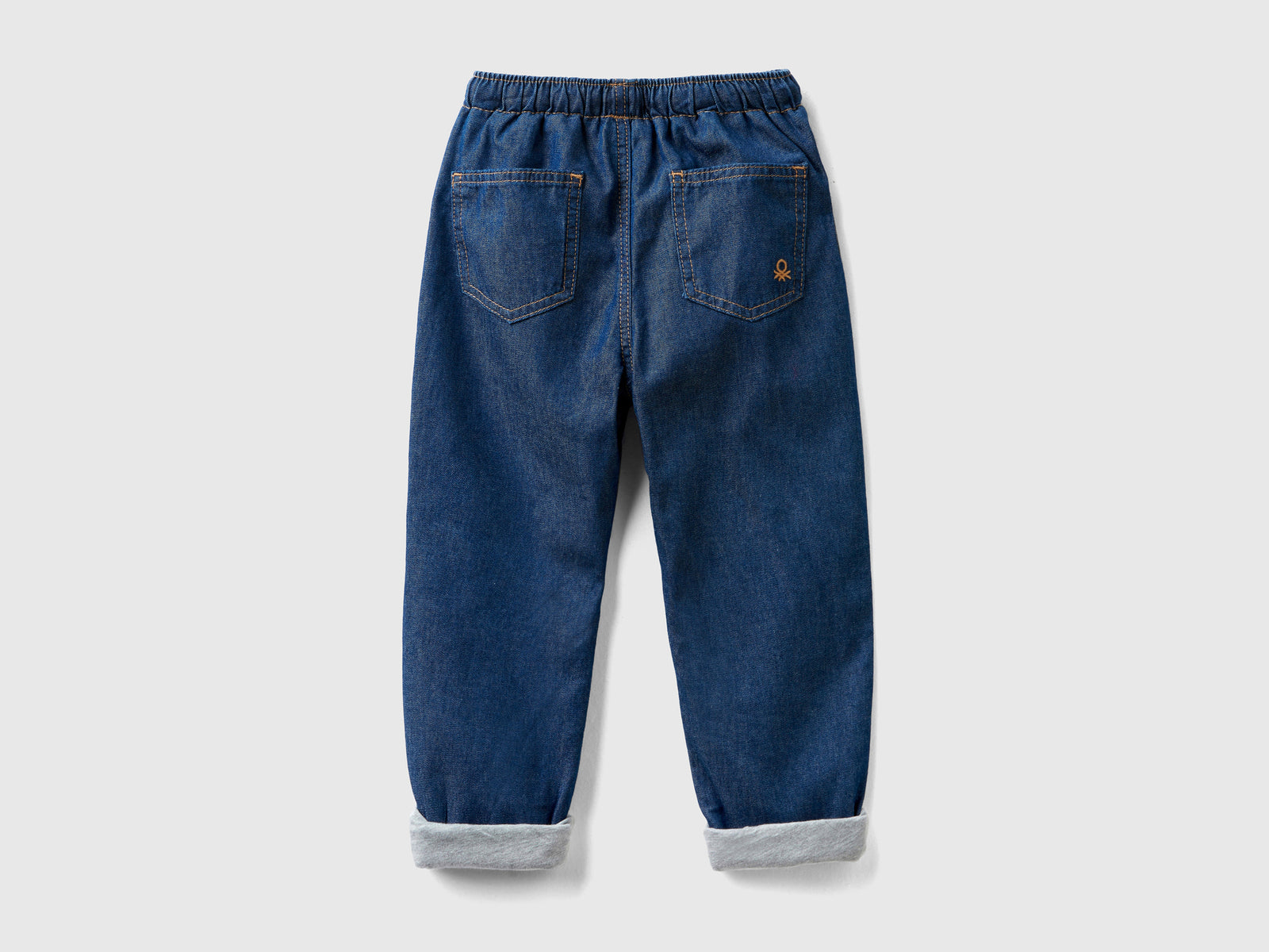 Joggers foderati in jeans leggero da bimbo blu scuro 2 | Benetton Outlet
