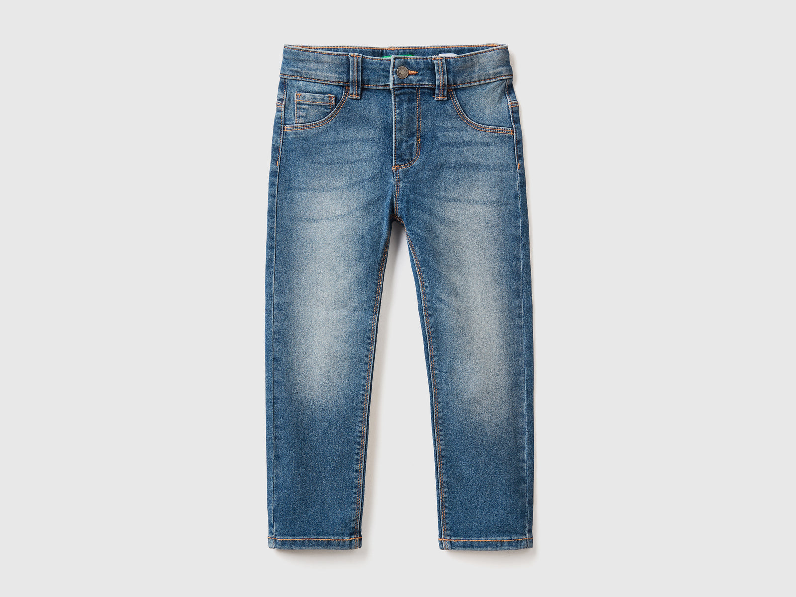 Jeans cinque tasche slim fit da bimba blu scuro | Benetton Outlet