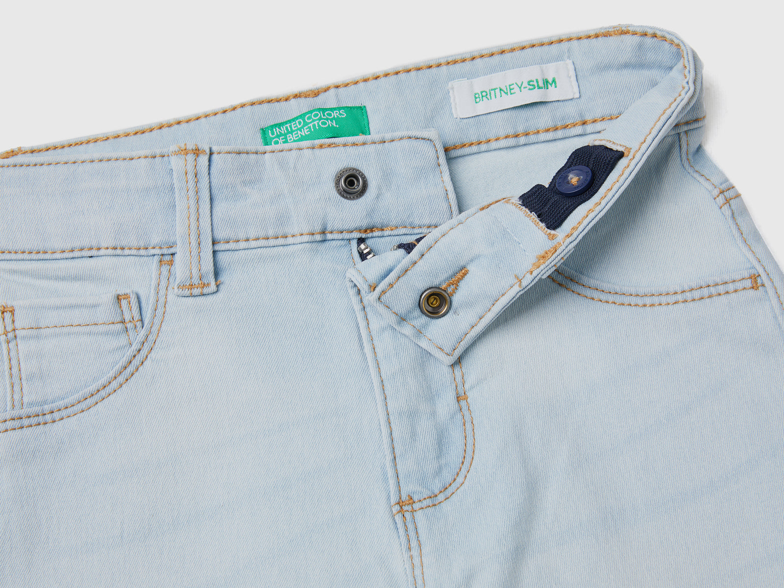 Jeans cinque tasche slim fit da bimba celeste 3 | Benetton Outlet