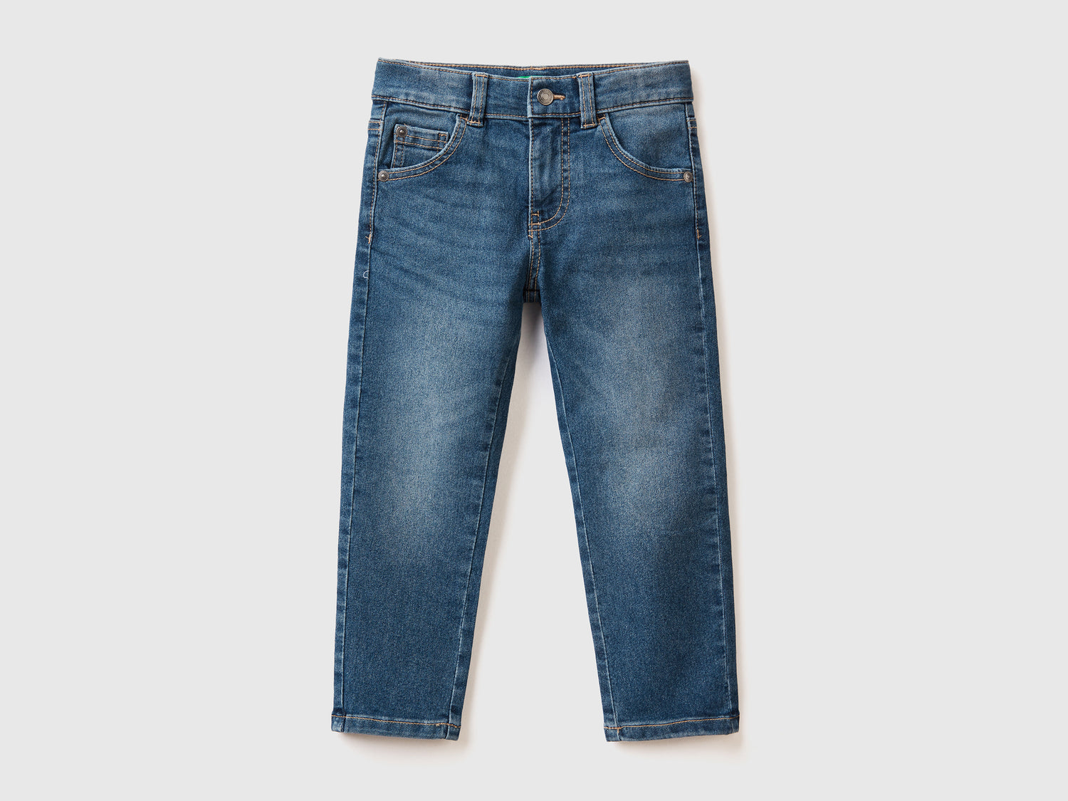Jeans skinny fit effetto vintage da bimbo blu scuro | Benetton Outlet