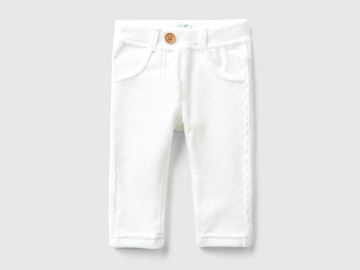 Stretch chenille trousers