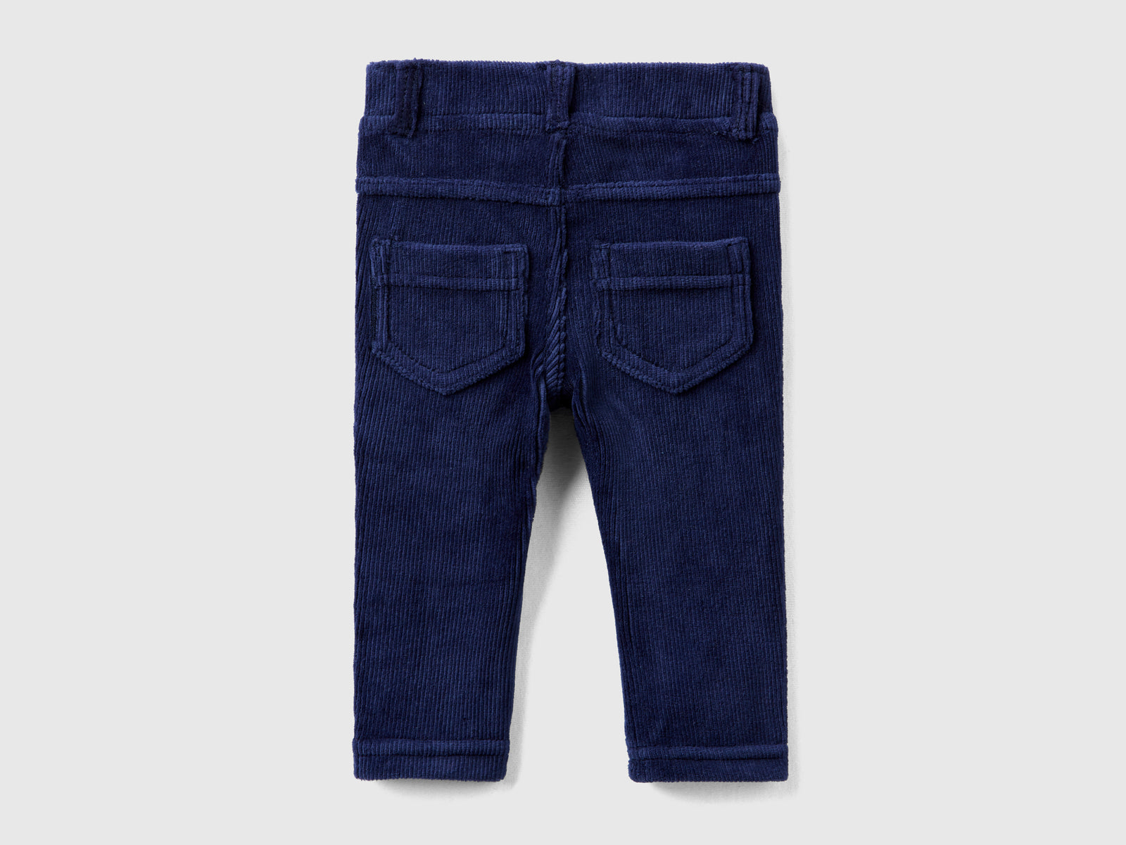 Stretch chenille trousers da neonato blu scuro 2 | Benetton Outlet