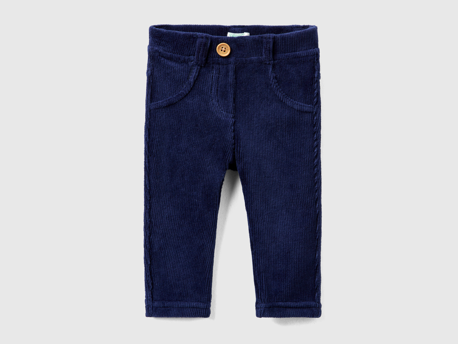 Pantalones de chenilla elástica da neonato blu scuro | Benetton Outlet