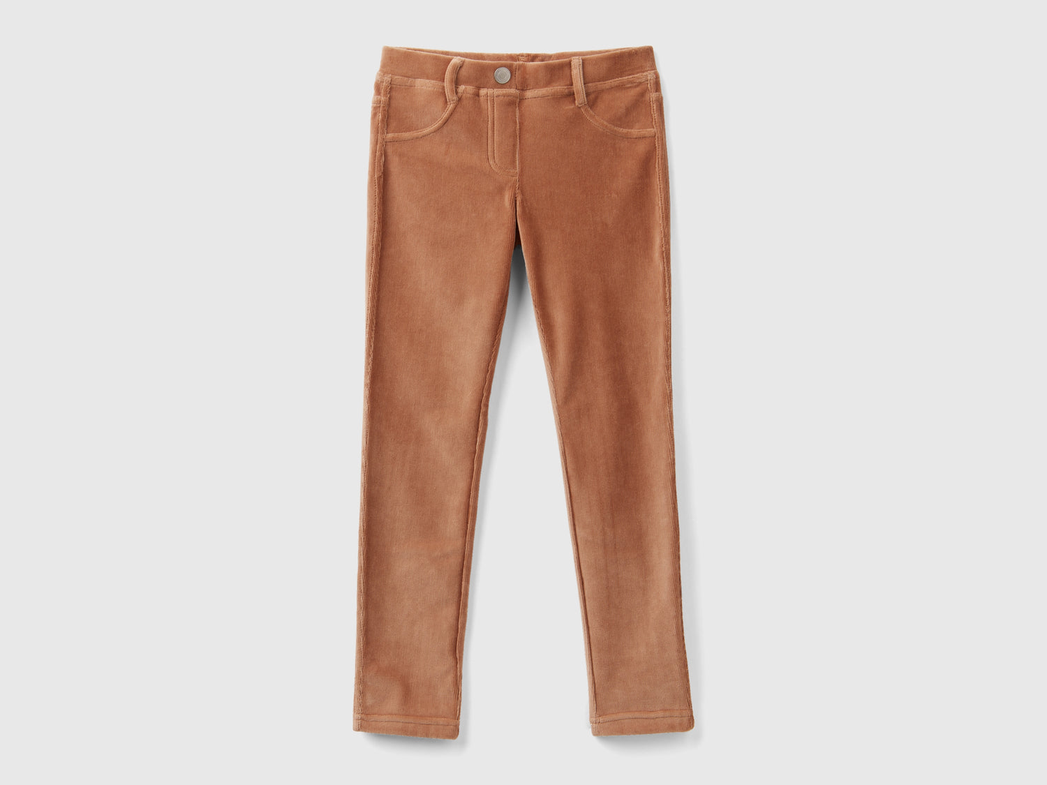 Super skinny chenille trousers da bambina beige | Benetton Outlet