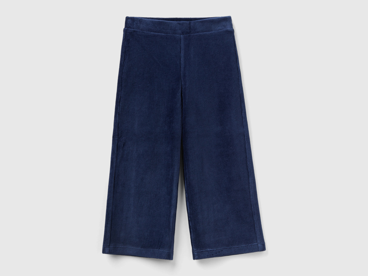 Pantaloni ampi in ciniglia da bimba blu scuro | Benetton Outlet