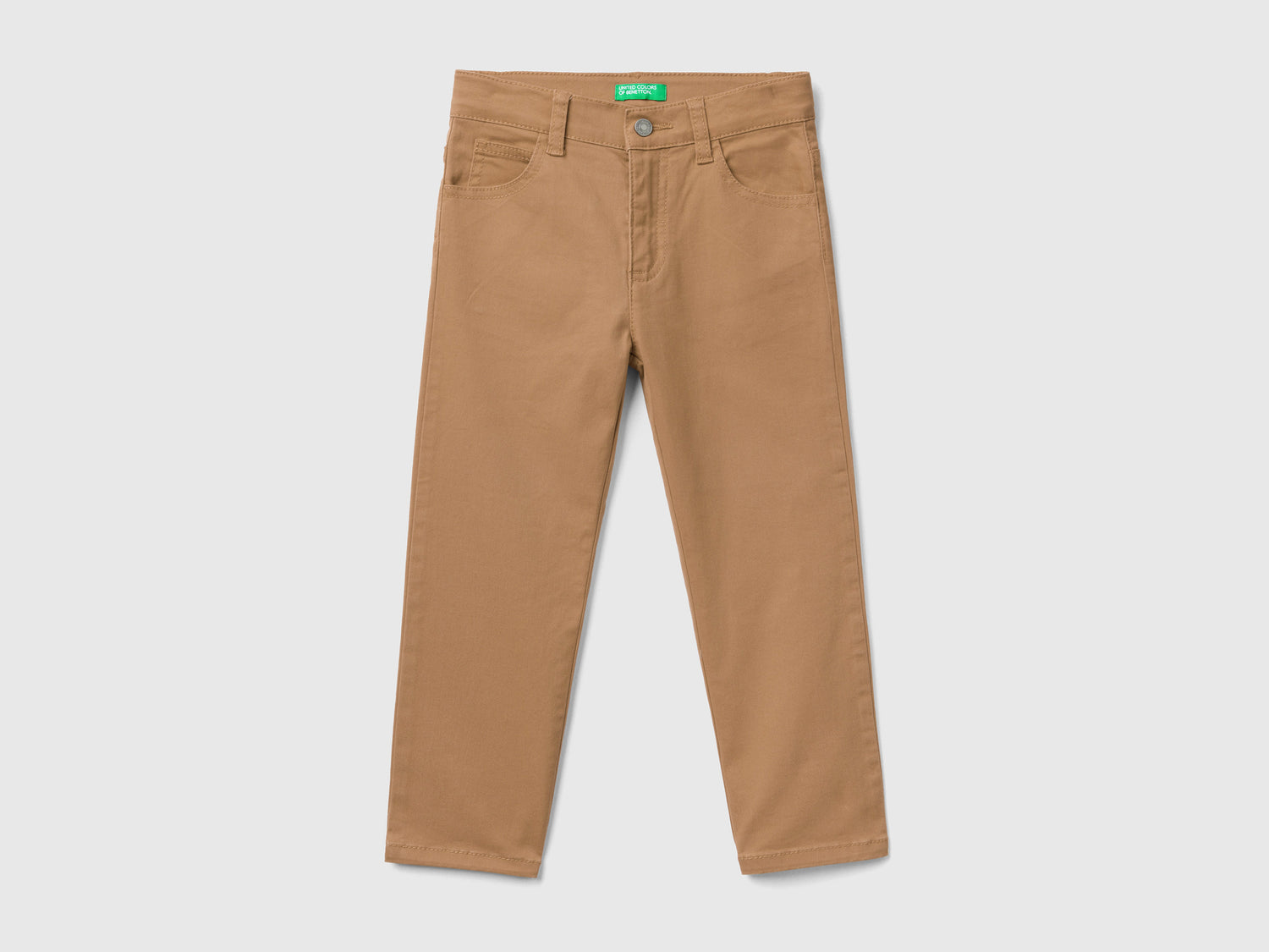 Pantaloni stretch cinque tasche da bimbo beige | Benetton Outlet