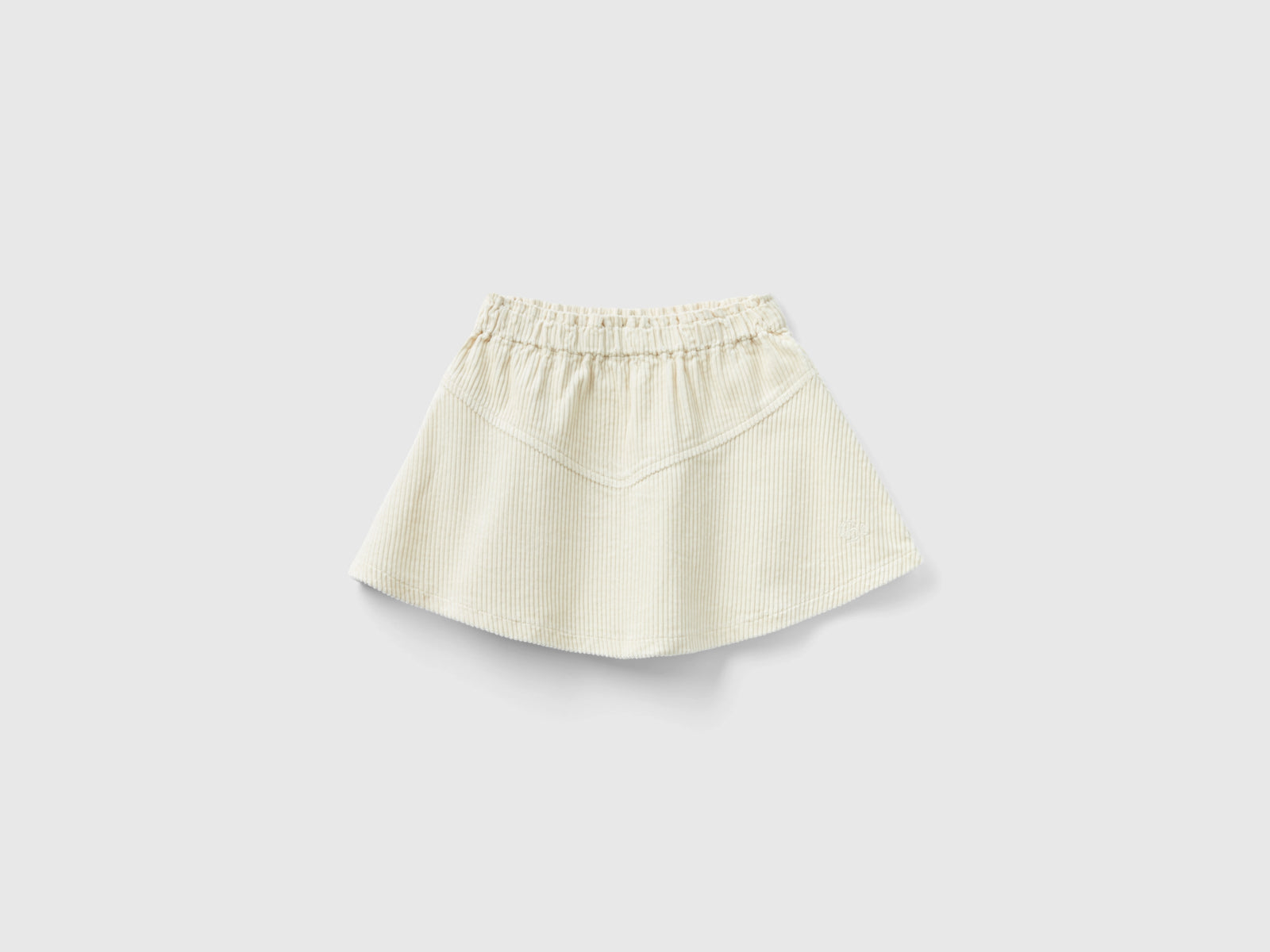 Minigonna in velluto a coste da bimba beige | Benetton Outlet