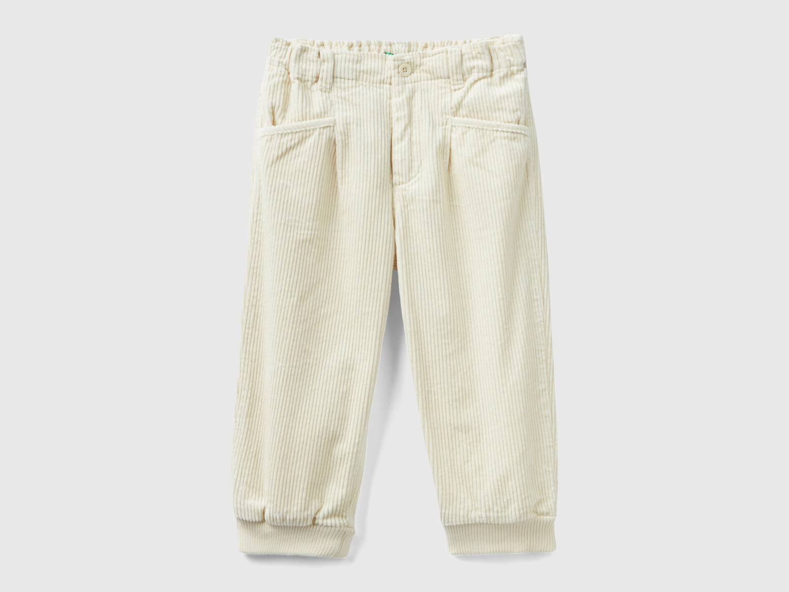 Pantaloni baloon fit in velluto da bimbo beige | Benetton Outlet