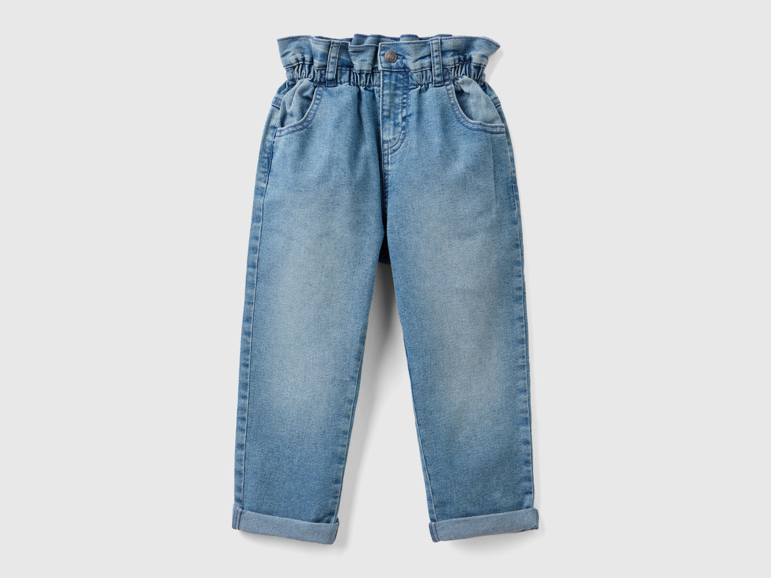 Jeans paperbag da bimba azzurro | Benetton Outlet
