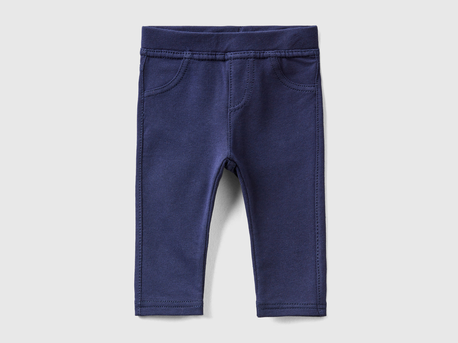 Jeggings in felpa stretch da neonato blu scuro | Benetton Outlet