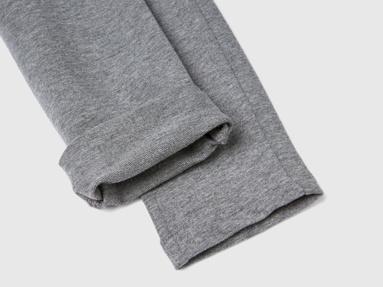 Jeggings in felpa stretch da bambina grigio scuro 3 | Benetton Outlet