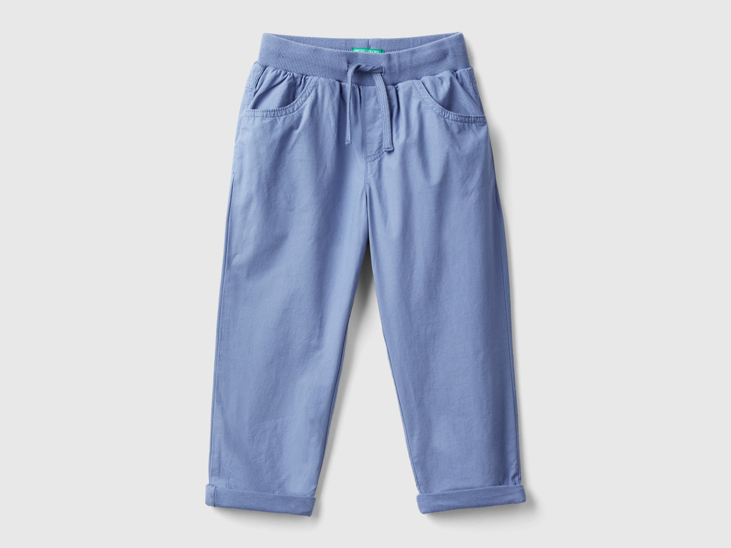Pantaloni con coulisse da bimbo azzurro | Benetton Outlet