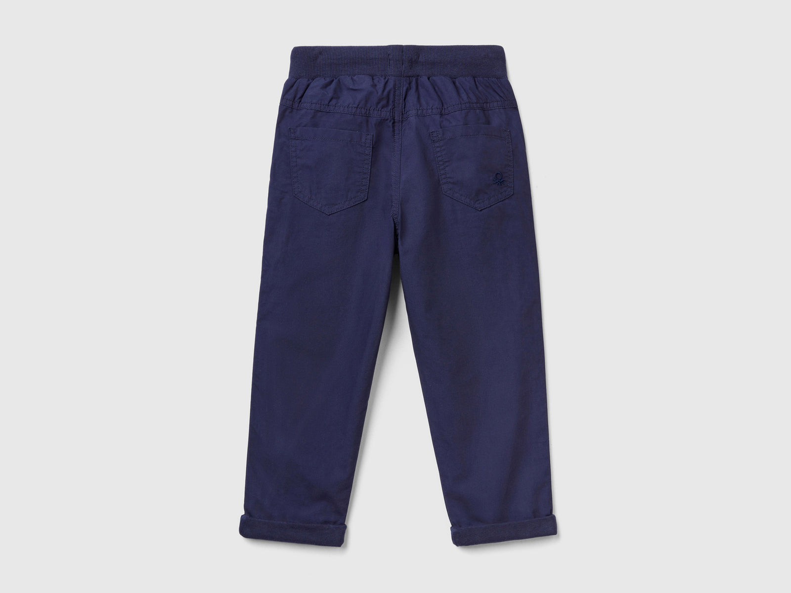 Pantaloni con coulisse da bimbo blu scuro 2 | Benetton Outlet