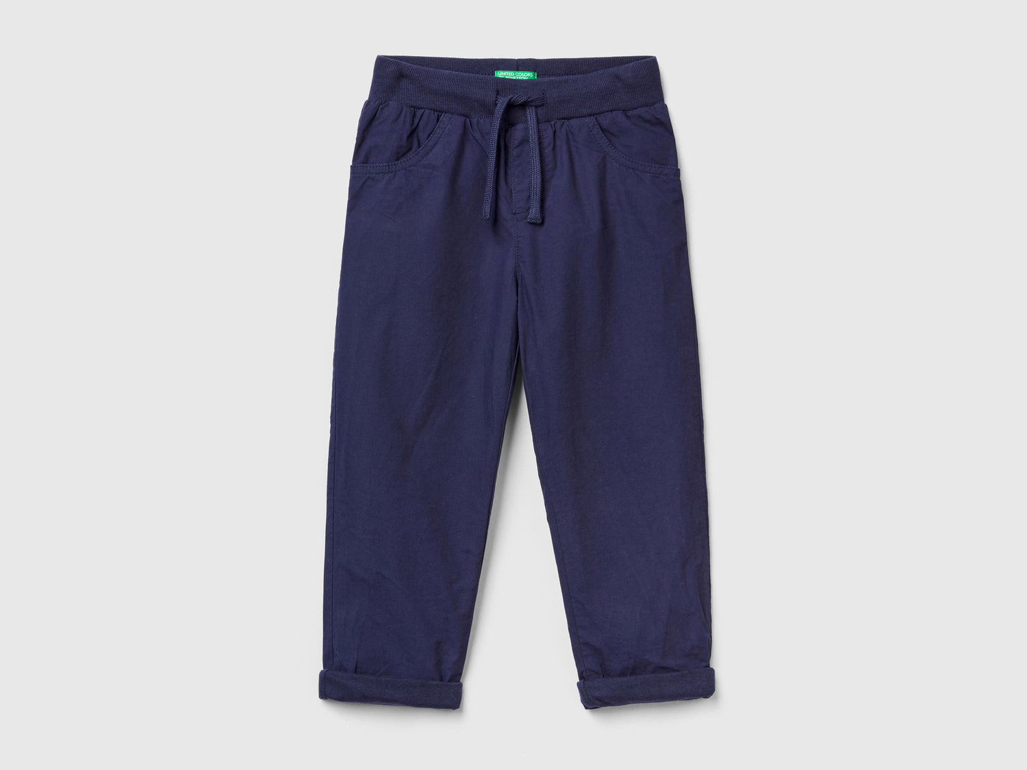 Pantaloni con coulisse da bimbo blu scuro | Benetton Outlet