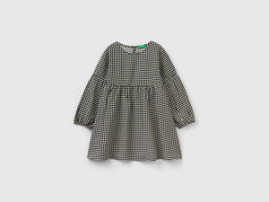 Vestito pied de poule in viscosa