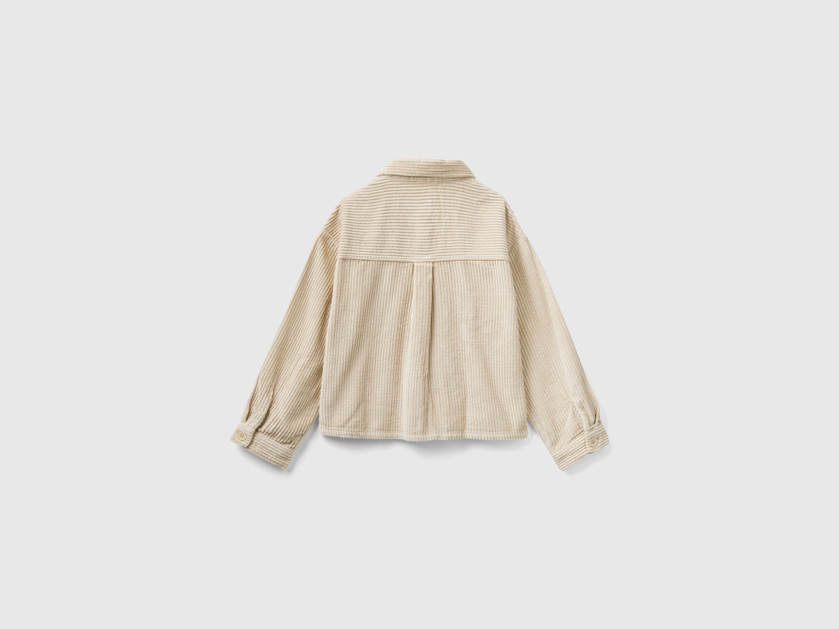 Camisa de terciopelo de gran tamaño