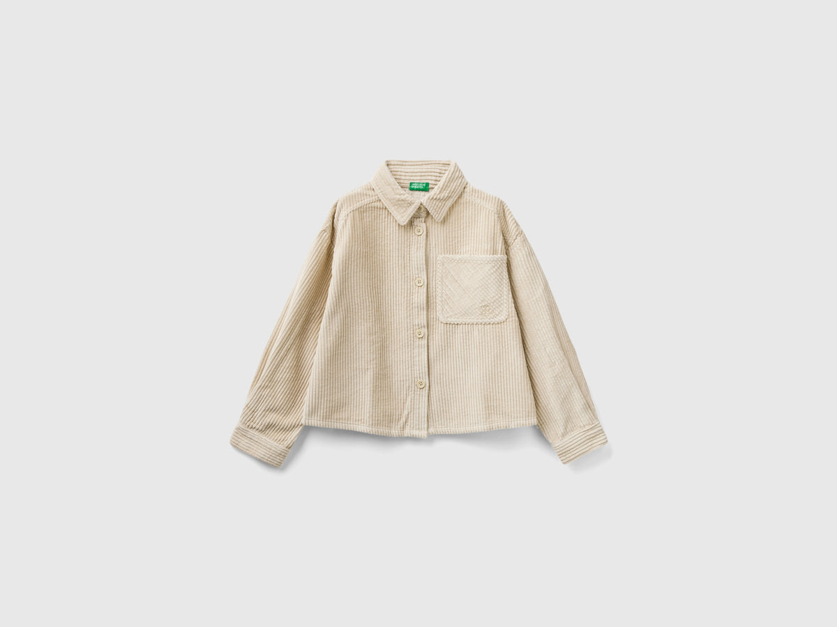 Camisa de terciopelo de gran tamaño