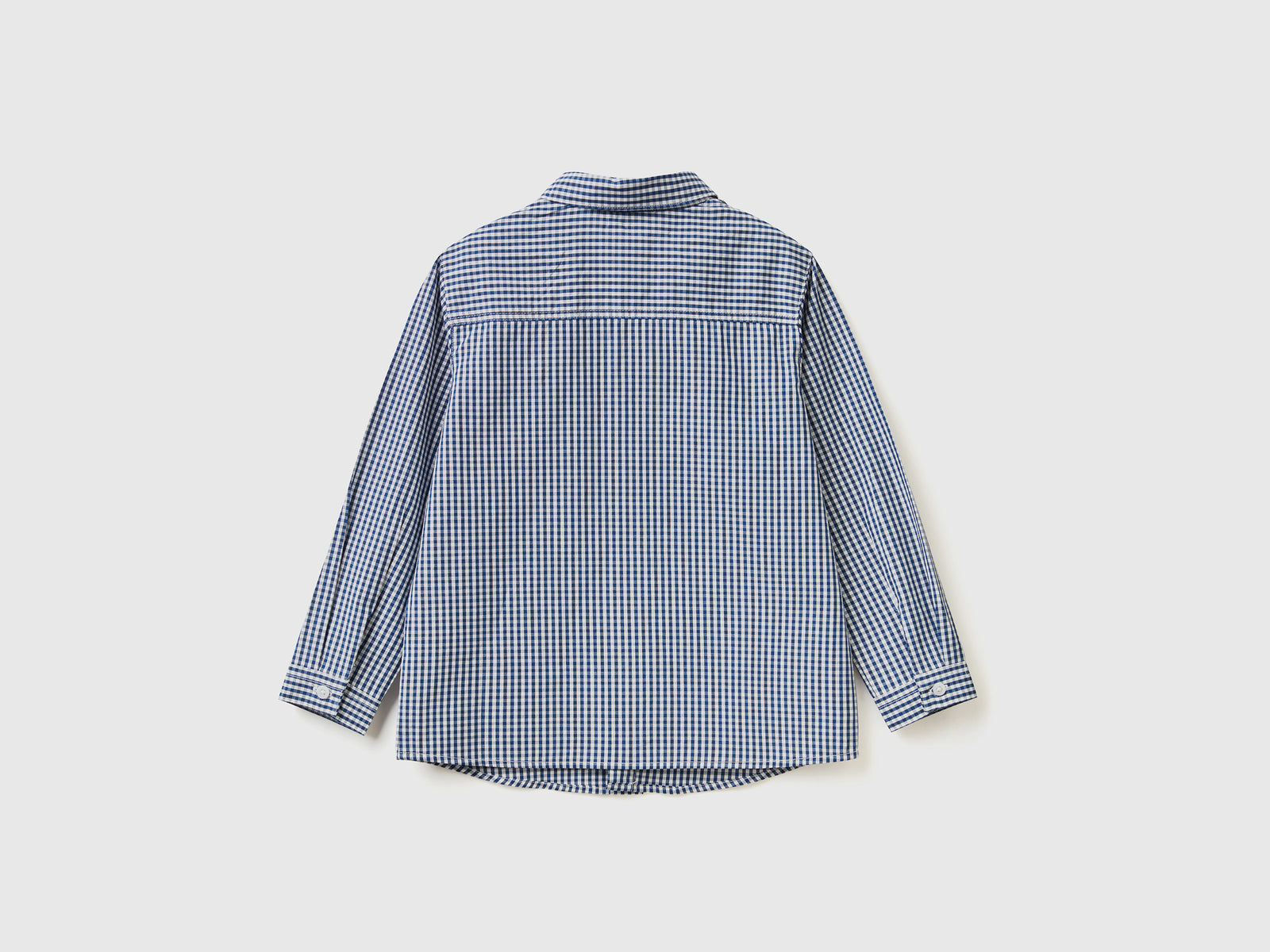 Camicia in puro cotone da bimbo blu 2 | Benetton Outlet