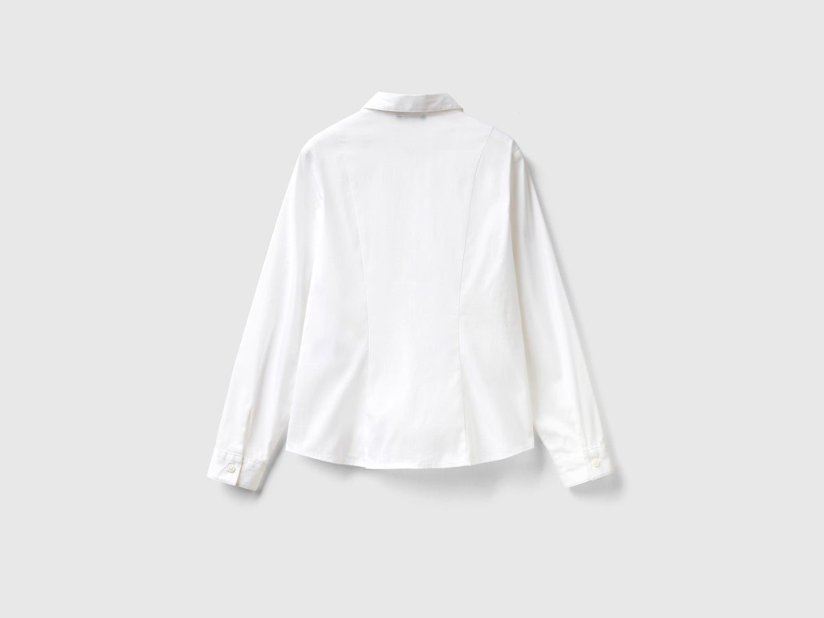 Camisa de mezcla de algodón elástico