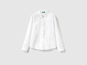 Camisa de mezcla de algodón elástico