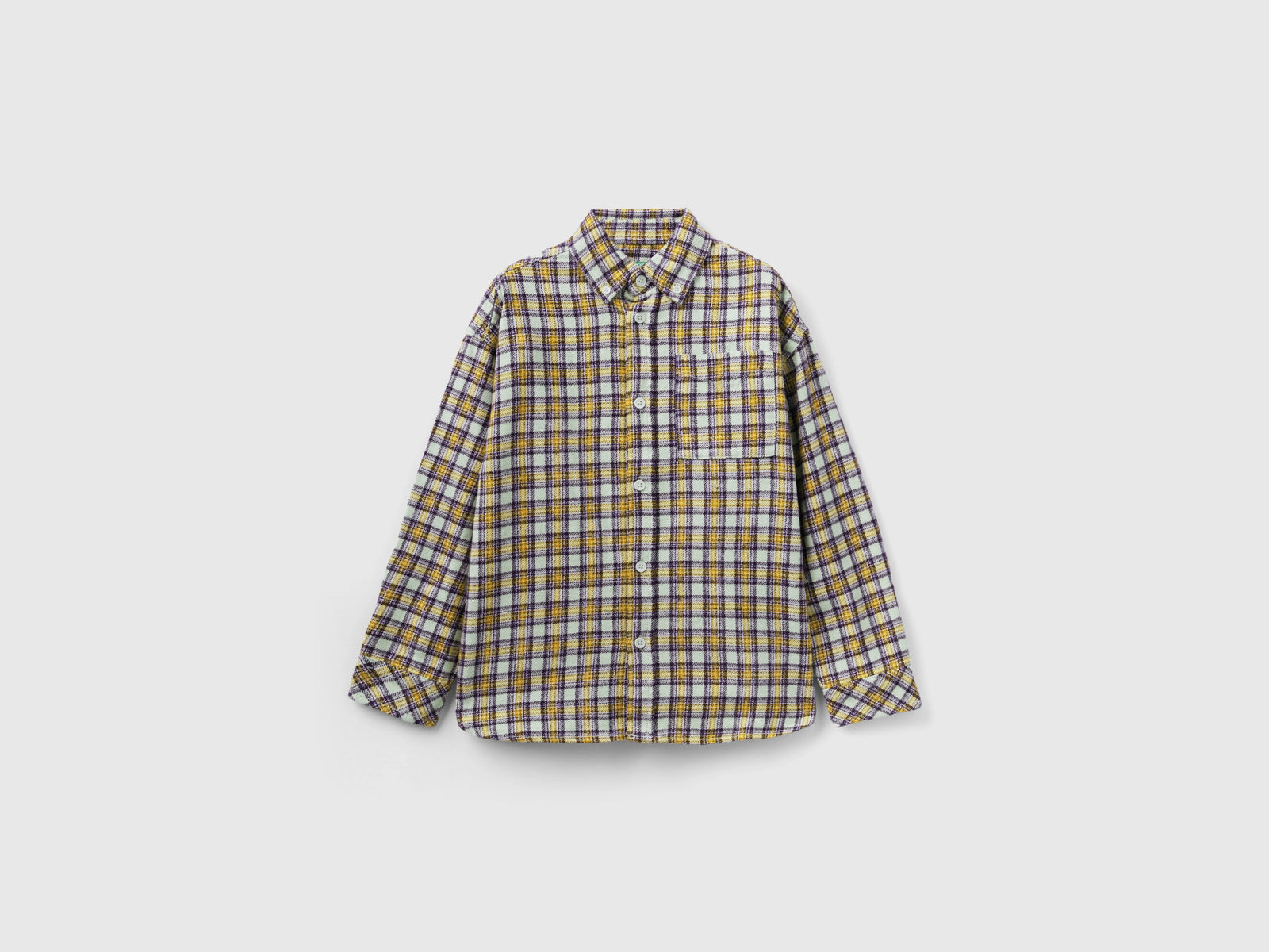 Camicia a quadri in flanella da bambino multi-color | Benetton Outlet