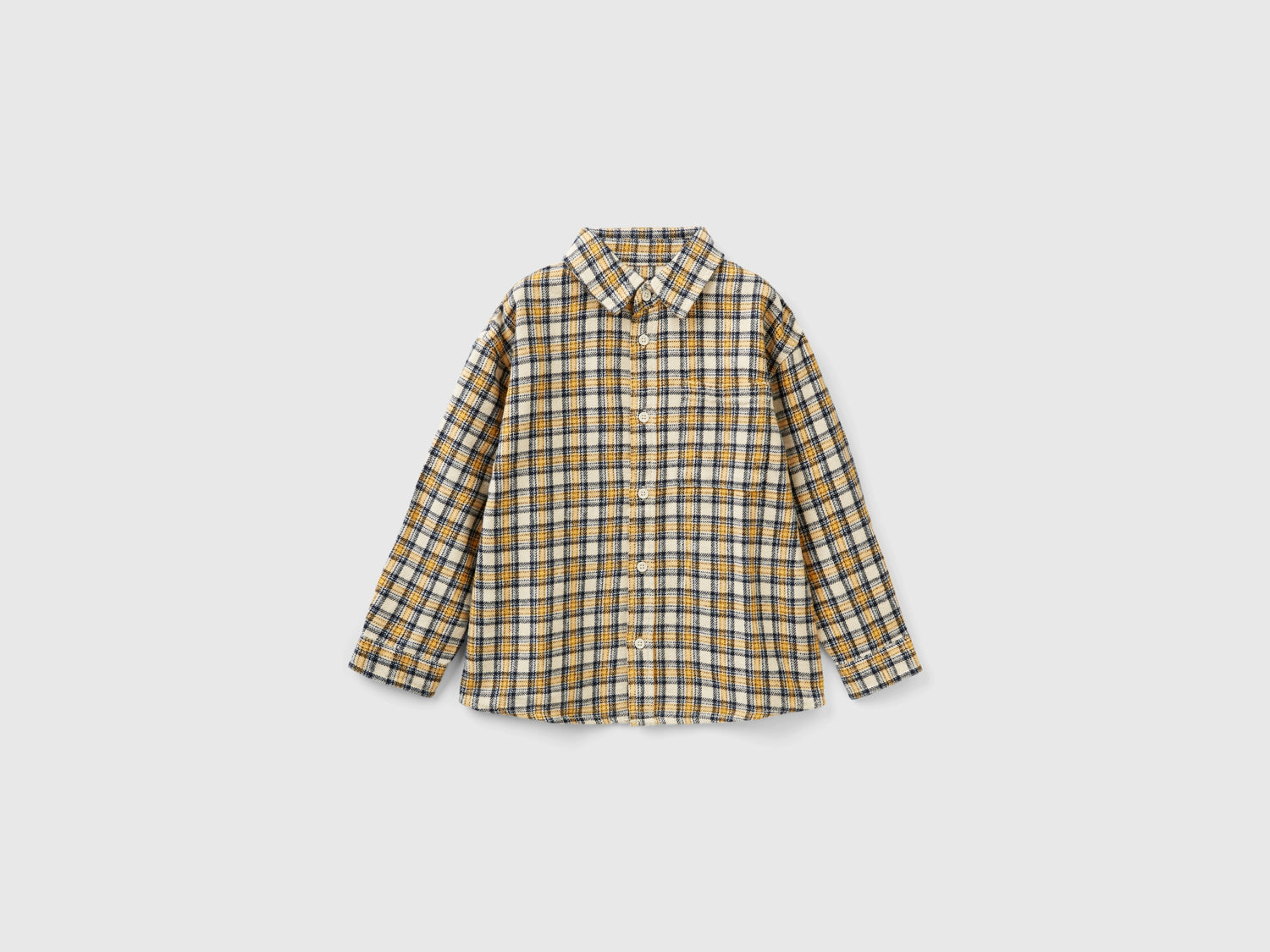 Camicia a quadri in flanella da bimbo multi-color | Benetton Outlet