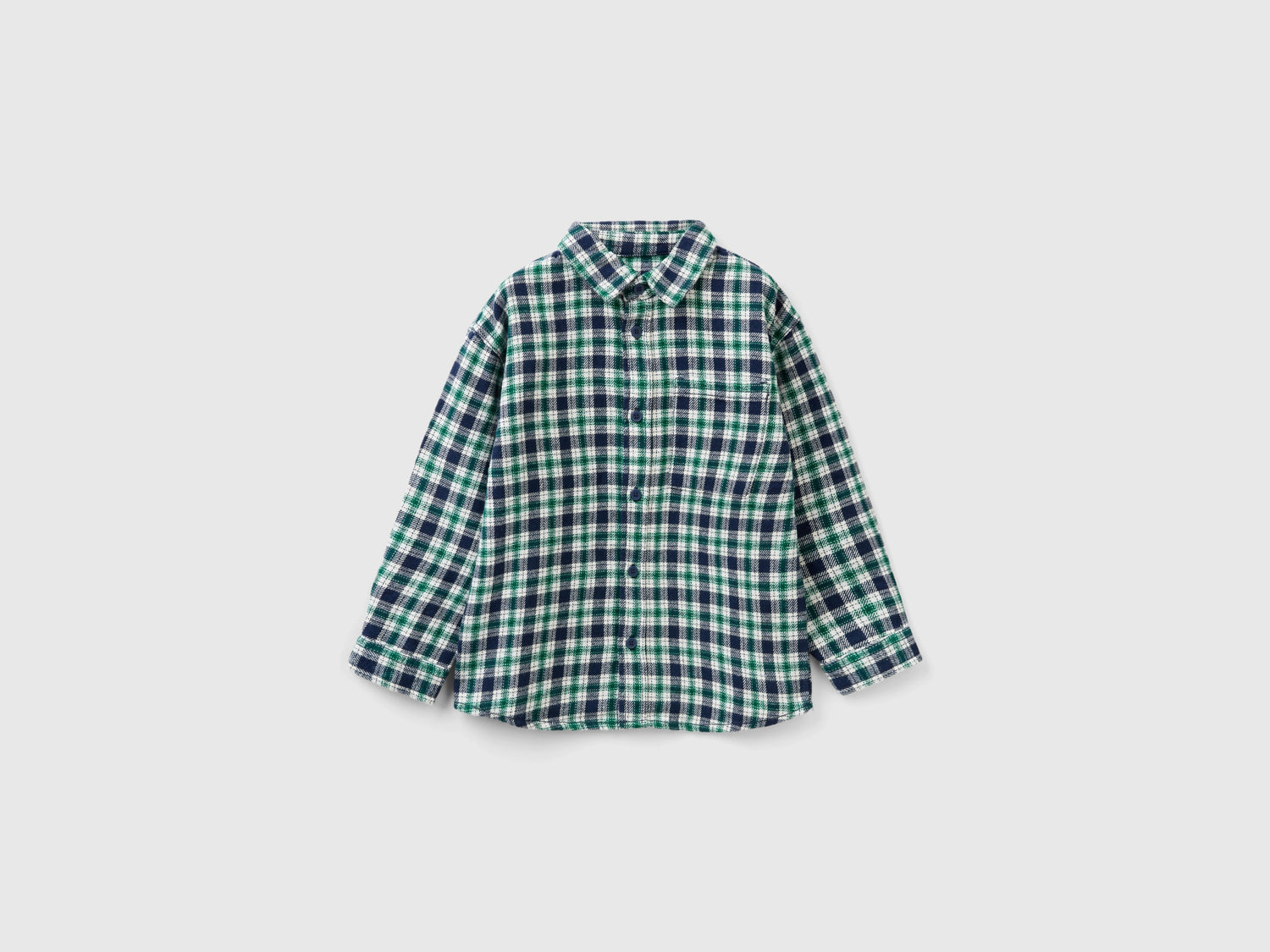 Camicia a quadri in flanella da bimbo multi-color | Benetton Outlet