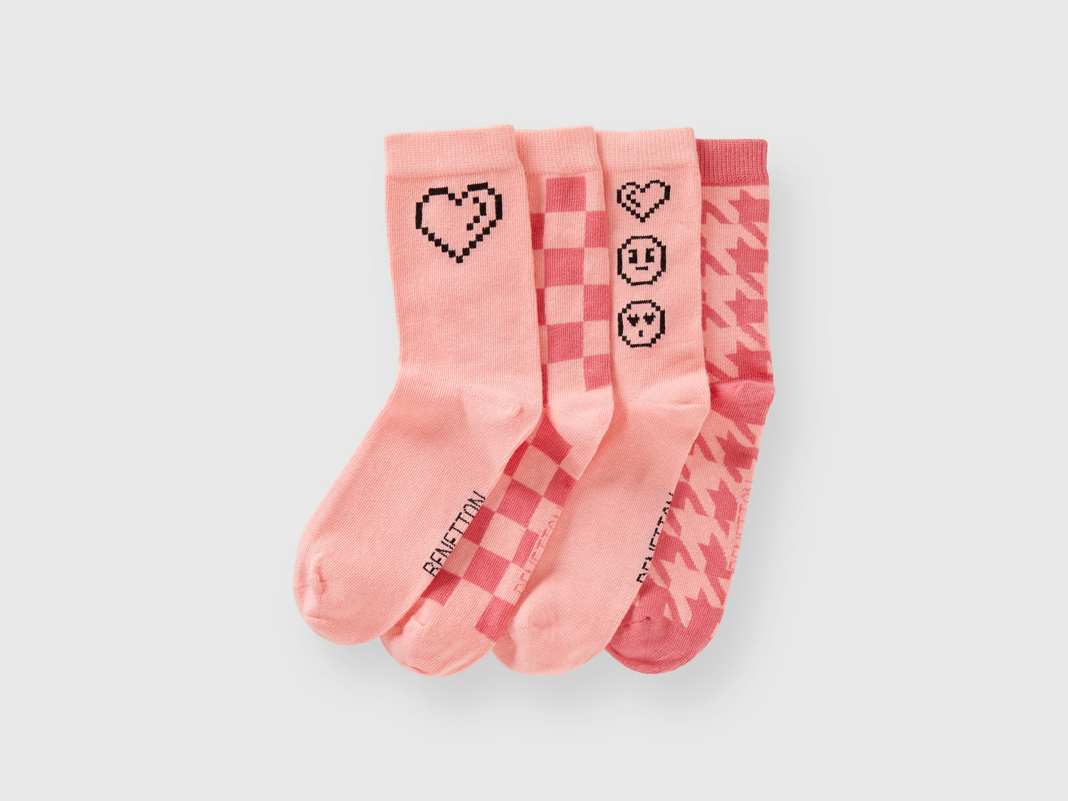 Set calzini lunghi fantasia da bambino rosa | Benetton Outlet