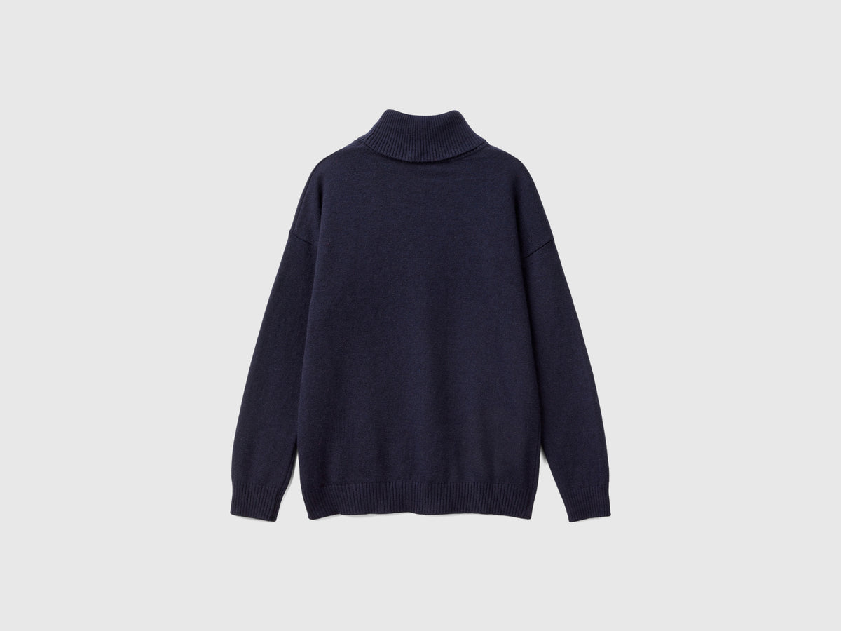 Wool and cashmere blend turtleneck
