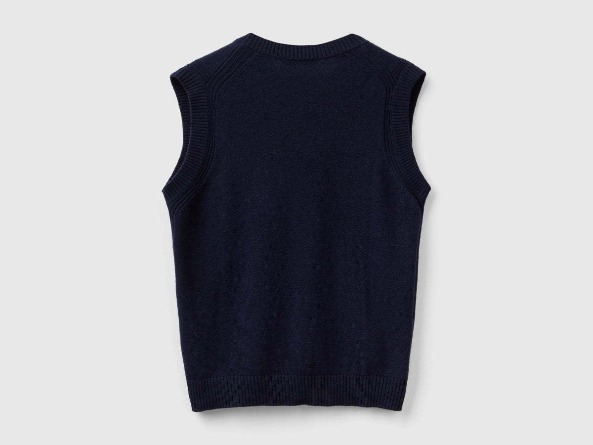 Wool and cashmere blend vest