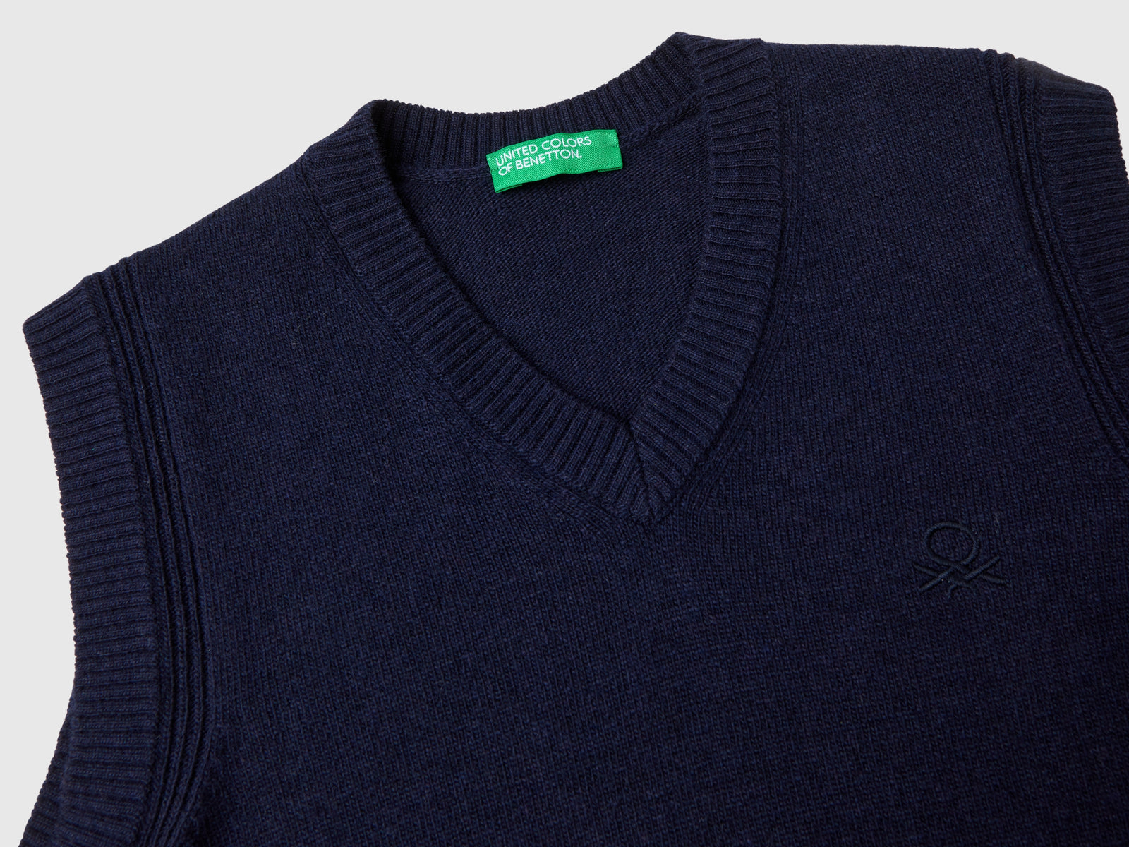 Wool and cashmere blend vest da bambino blu scuro 3 | Benetton Outlet