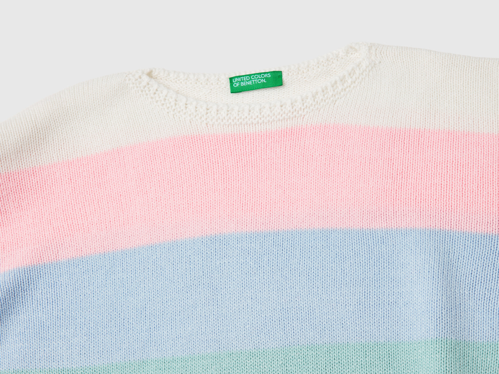 Maglia boxy fit a righe da bambina multi-color 3 | Benetton Outlet