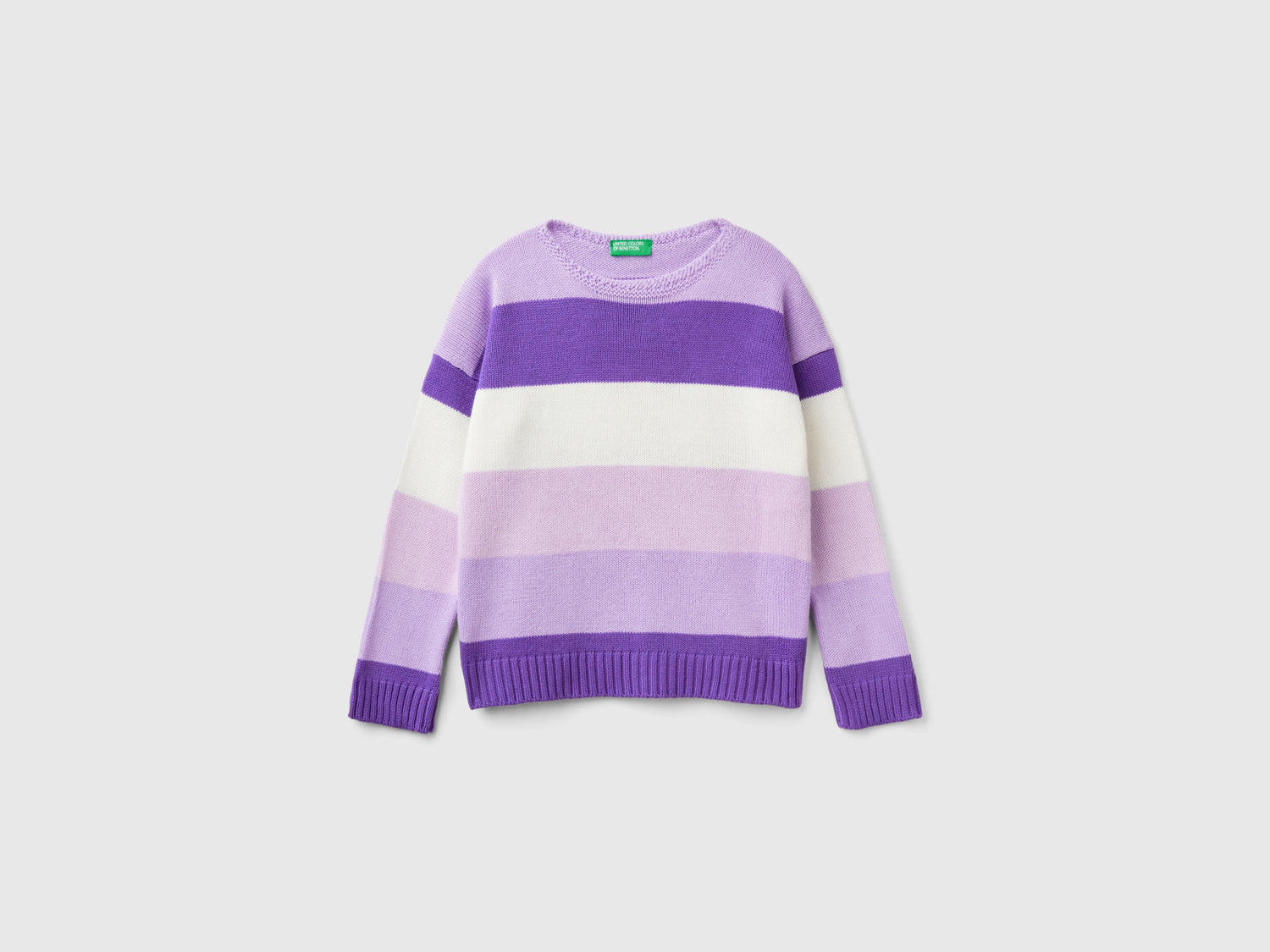 Maglia boxy fit a righe da bambina multi-color | Benetton Outlet