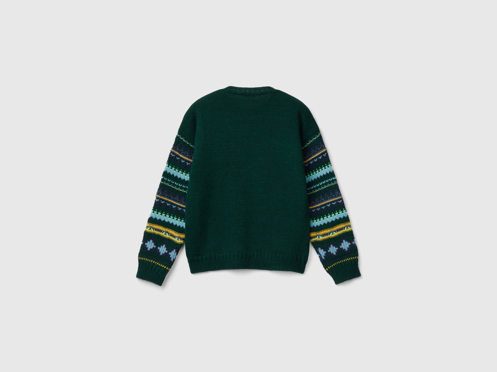 Wool blend jacquard sweater da bambino multi-color 2 | Benetton Outlet