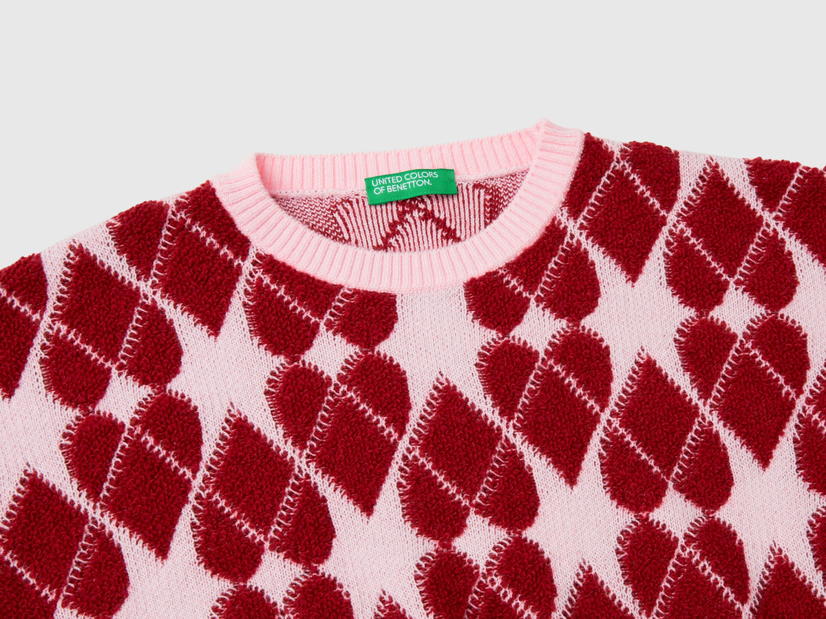 Maglia a cuori jacquard