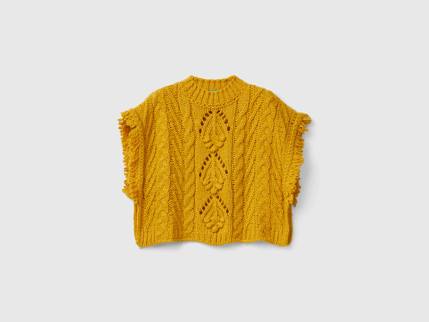 Capa de lana mixta da bimba senape | Benetton Outlet