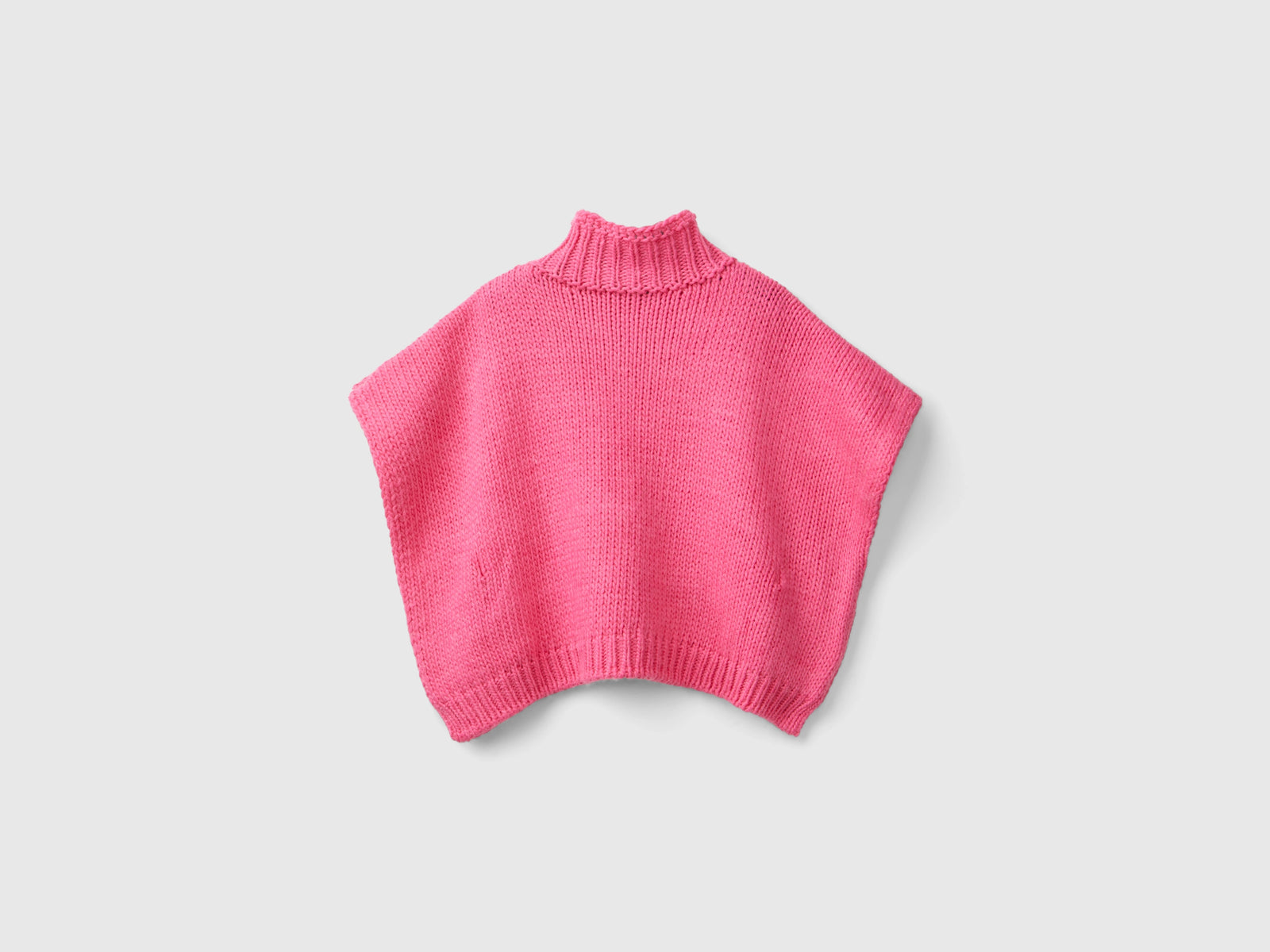 Mantella lavorata con lurex da bambina fucsia 2 | Benetton Outlet