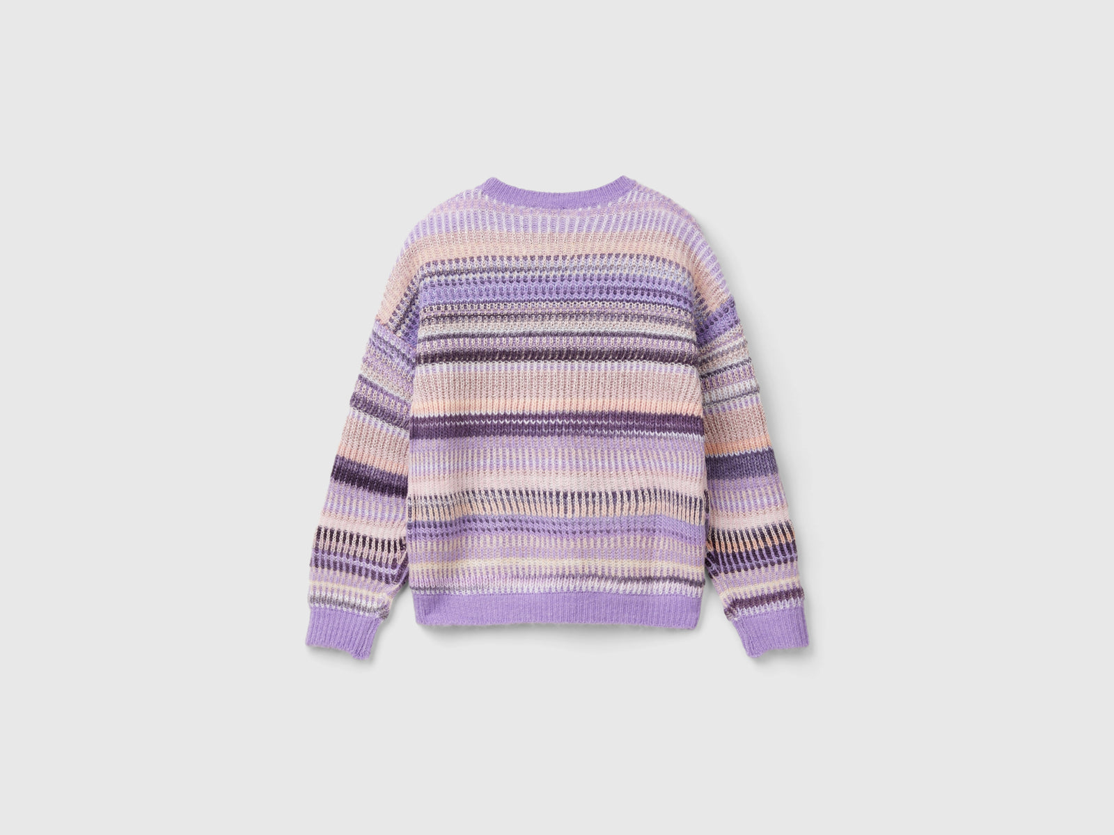 Maglia jacquard a righe da bambina multi-color 2 | Benetton Outlet