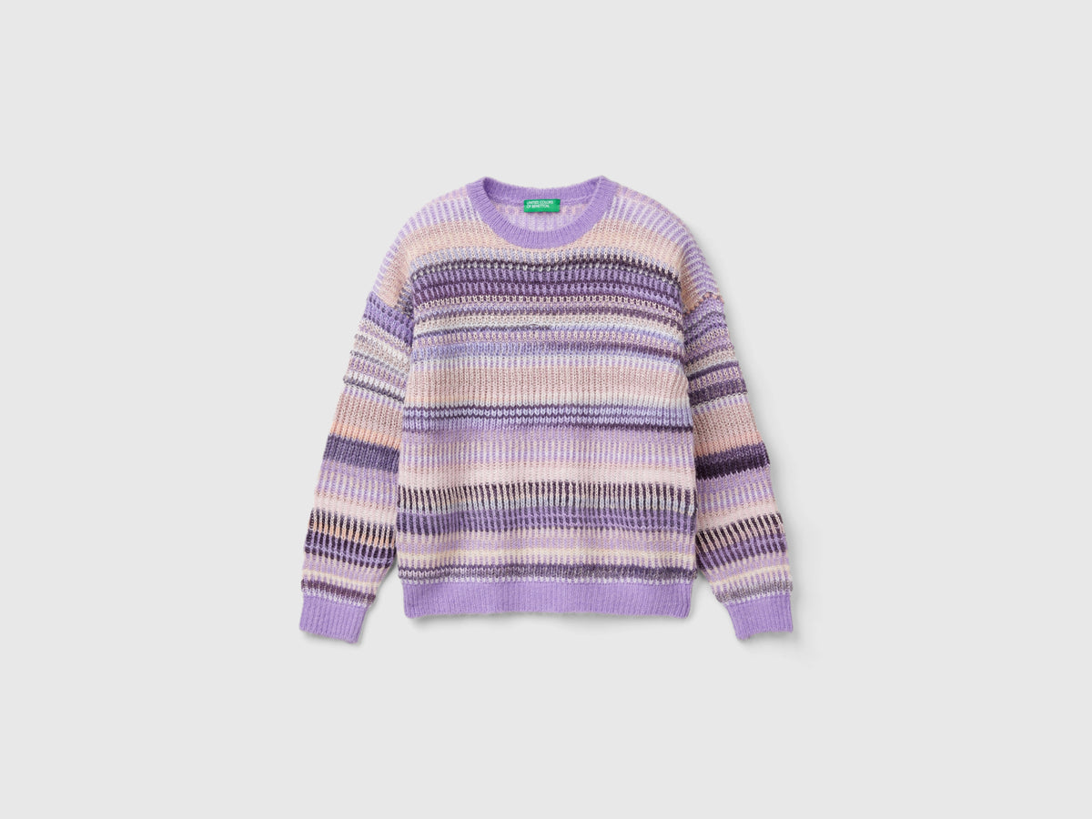 Maglia jacquard a righe
