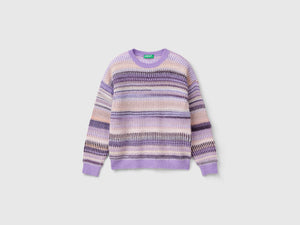 Maglia jacquard a righe