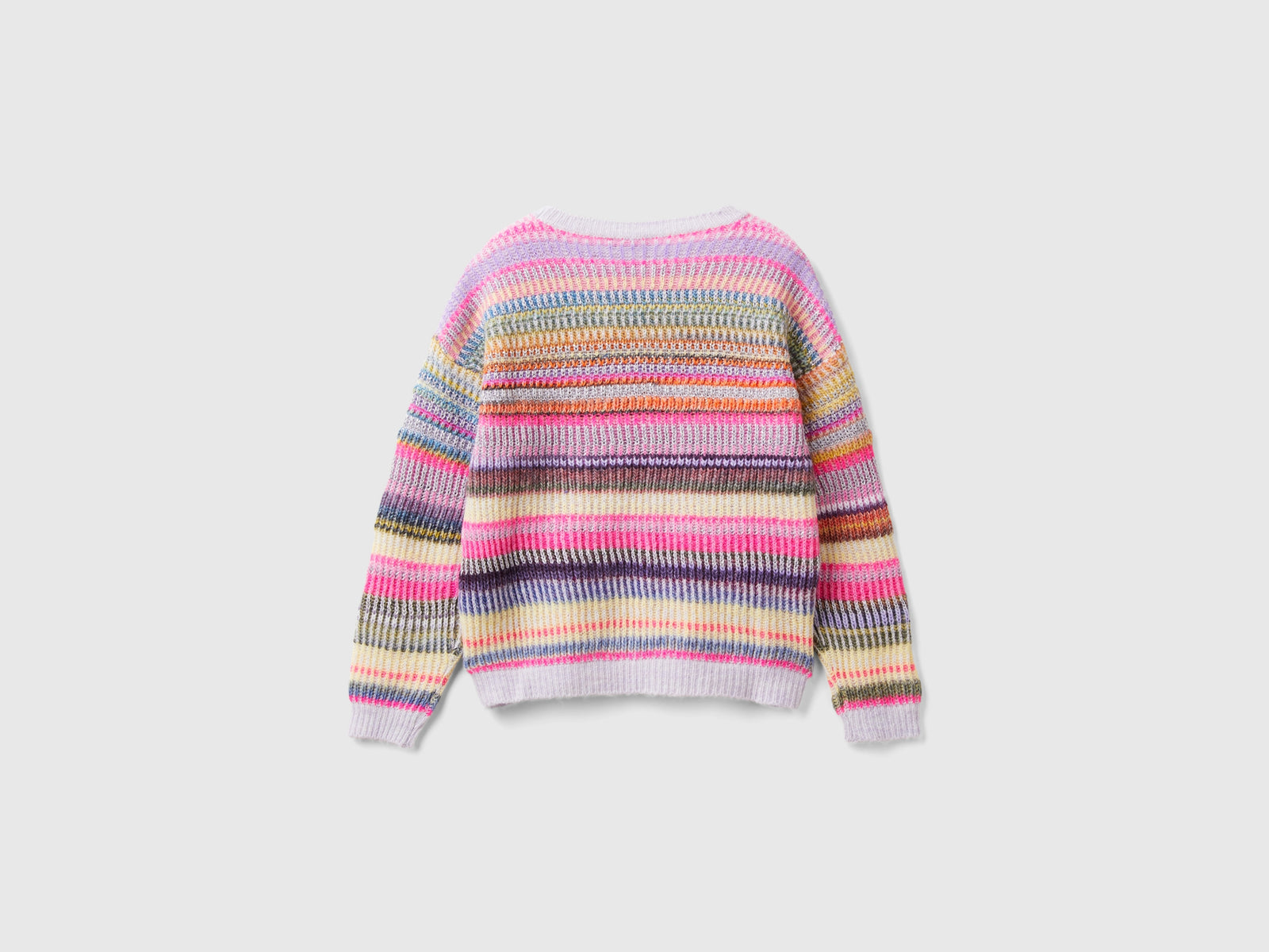 Maglia jacquard a righe da bambina multi-color 2 | Benetton Outlet