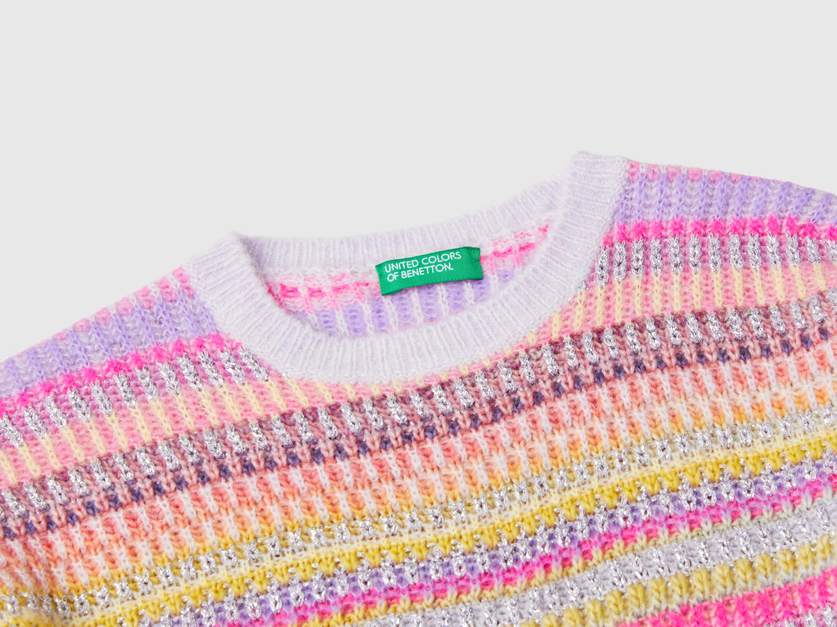 Maglia jacquard a righe