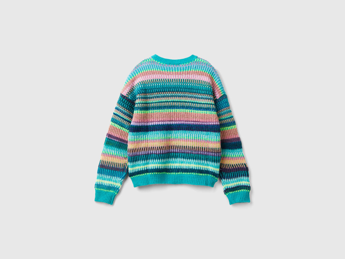Maglia jacquard a righe