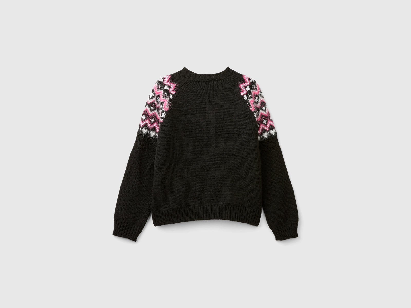 Maglione jacquard da bambina nero 2 | Benetton Outlet