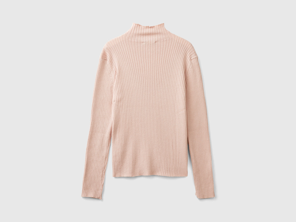 T-shirt lupetto in misto cotone